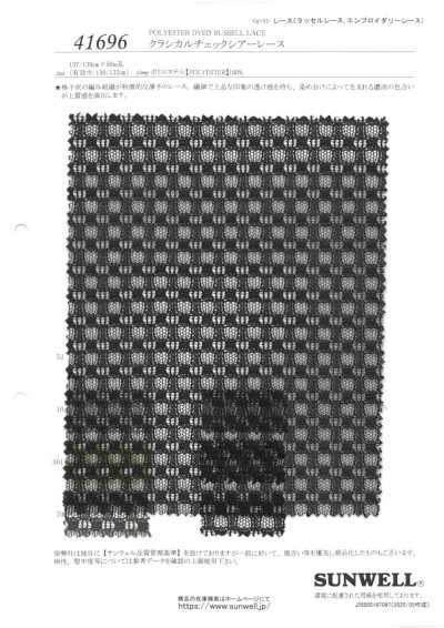 41696 Classic Check Sheer Lace