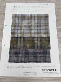 14417 21 Single Thread Cotton Twill Shakey Tartan Check[Textile / Fabric] SUNWELL Sub Photo