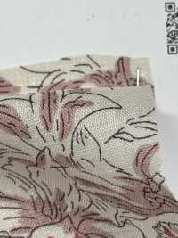 OKC034 60/Linen Print Line Flower[Textile / Fabric] Oharayaseni Sub Photo