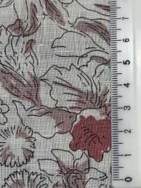 OKC034 60/Linen Print Line Flower[Textile / Fabric] Oharayaseni Sub Photo