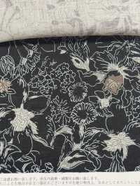 OKC034 60/Linen Print Line Flower[Textile / Fabric] Oharayaseni Sub Photo