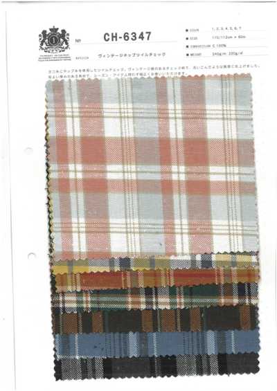 CH-6347 Vintage Nep Twill Check