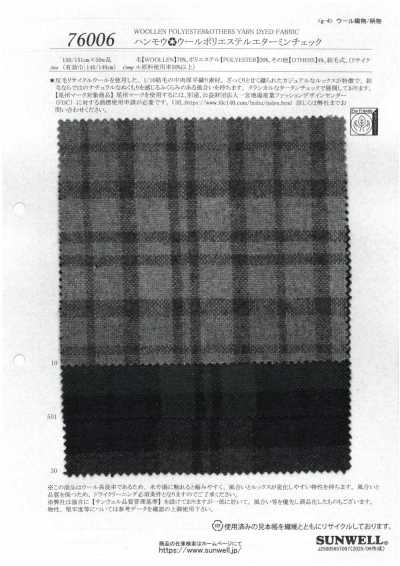 Reclaimed Wool RE Wool Polyester Etamine Check