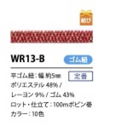 WR13-B Japanese-style Flat Lame Elastic Cord 5 Mm