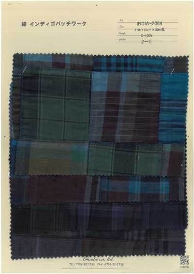 INDIA-2084 Cotton Indigo Patchwork