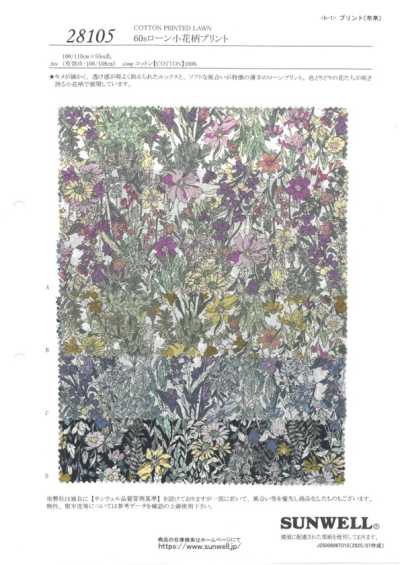 28105 60s Lawn Small Floral Print