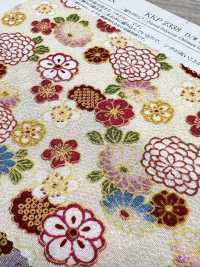 KKP2338-D-HANAKOMATI Futako Chirimen Hanakomachi[Textile / Fabric] Uni Textile(Komon Studio) Sub Photo