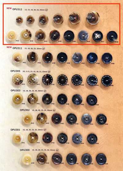 Buffalo Horn Style 4-Hole Resin Button