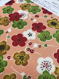 KKP2338-D-KOUBAIKA Futako Chirimen Red Plum Blossom[Textile / Fabric] Uni Textile(Komon Studio) Sub Photo