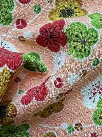 KKP2338-D-KOUBAIKA Futako Chirimen Red Plum Blossom[Textile / Fabric] Uni Textile(Komon Studio) Sub Photo
