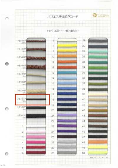 HE-481P Polyester Coated Cord