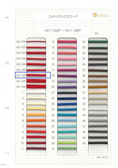 Cotton Wax Cord M