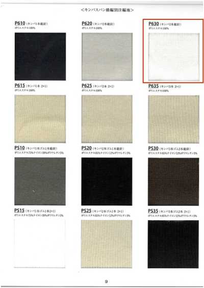 P630 Rib Kimba 3-needle Full Needle 60cm Width