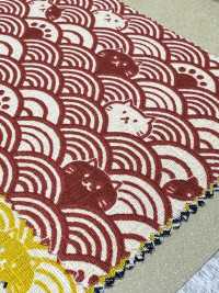 AP41903 FUKUFUKU Cat Dobby (Round)[Textile / Fabric] COSMO TEXTILE Sub Photo