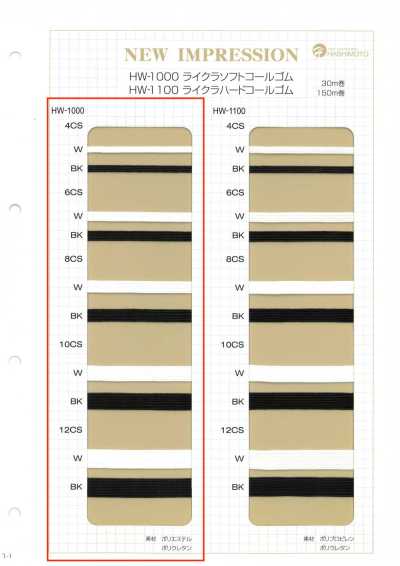 HW-1000 Lycra Soft Corded Elastic