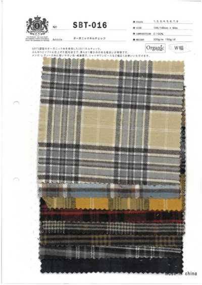 SBT-016 Organic Flannel Check
