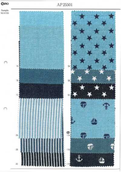 AP25501 Denim-style Double Gauze (Roll)