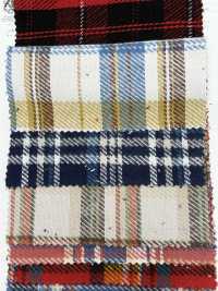K-4028 Triple Yarn Twill Check Fuzzy[Textile / Fabric] Kuwamura Textile Sub Photo