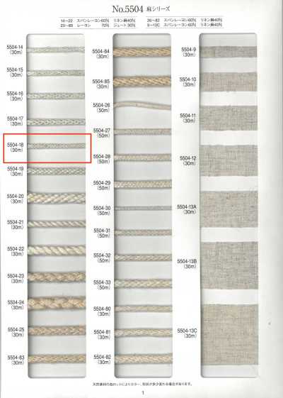 Linen Series Round Cord, 8-Strand Braided