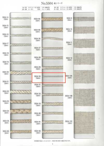Linen Series Round Cord, 8-Strand Braid
