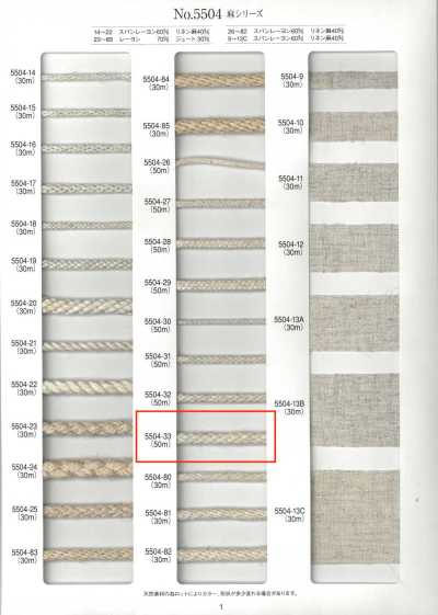 Linen Series Round Cord, 8-Strand Braided