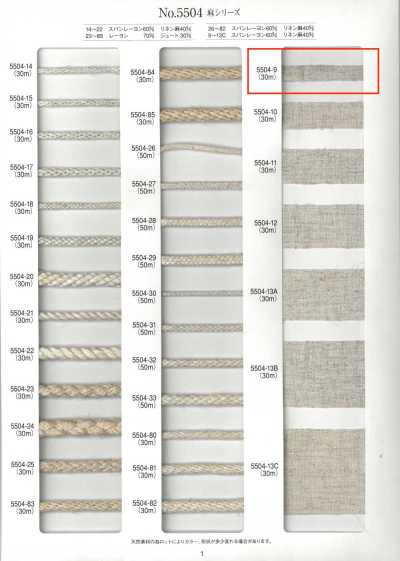 Linen Series Plain Weave Tape