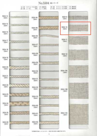 Linen Series Plain Weave Tape