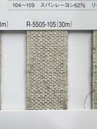 R-5505-105 Linen Series Rubber Tape[Ribbon Tape Cord] RIVER Sub Photo