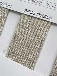 R-5505-106 Linen Series Rubber Tape[Ribbon Tape Cord] RIVER Sub Photo
