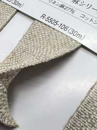 R-5505-106 Linen Series Rubber Tape[Ribbon Tape Cord] RIVER Sub Photo