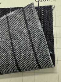 810-YWG Needle-punched Striped Denim 11oz[Textile / Fabric] Yoshiwa Textiles Sub Photo