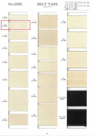 Belt Tape, Toji Weave