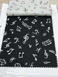 4026-665-1 60 Lawn Discharge Printing Musical Note[Textile / Fabric] HOKKOH Sub Photo