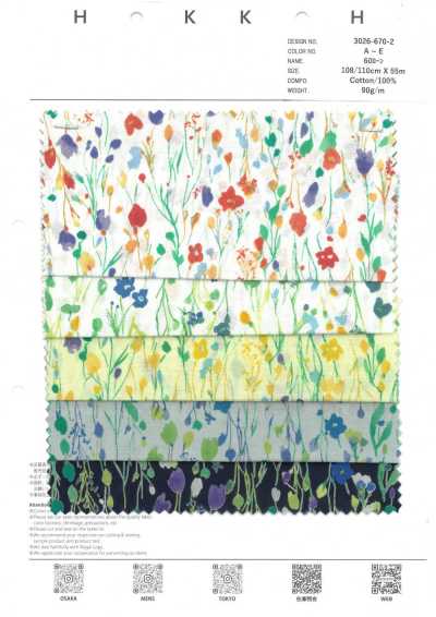3026-670-2 60 Lawn Small Floral