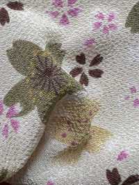 KKP2338-D-NSAKURA Futako Chirimen Lively Cherry Blossom[Textile / Fabric] Uni Textile(Komon Studio) Sub Photo