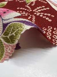 KKP2338-D-UMENIHITTA Futako Chirimen Plum And Hikita[Textile / Fabric] Uni Textile(Komon Studio) Sub Photo