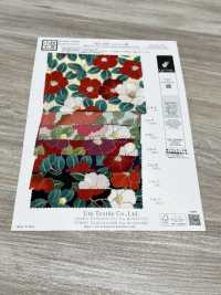 KKP2338-D-MODANTBK Futako Chirimen Modern Camellia[Textile / Fabric] Uni Textile(Komon Studio) Sub Photo