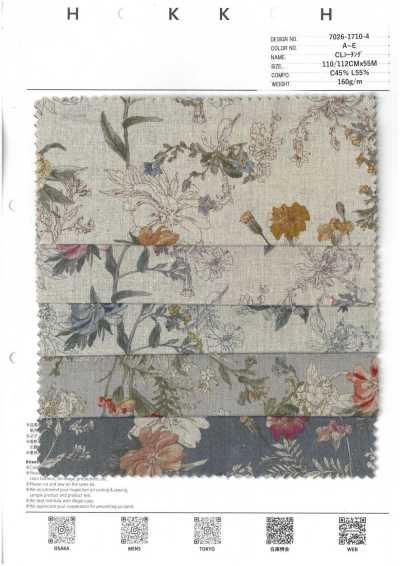 7026-1710-4 CL Sheeting Botanical Pattern