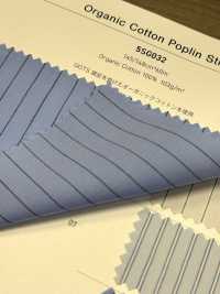 5SG032 Organic Cotton Poplin Stripes[Textile / Fabric] Chambray Sub Photo