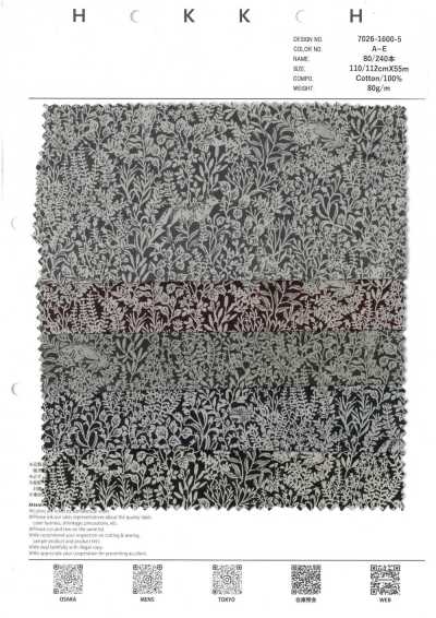 7026-1600-5 80/240 Threads Single-Color Animal