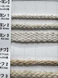 LR3 Natural Material Cord PART2 Linen Rayon 3 Bag Cord 8.5mm[Ribbon Tape Cord] Cordon Sub Photo