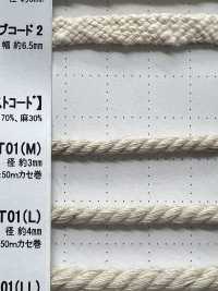 TENT01(M) Natural Material Cord PART2 TENT01(M) Round Cord 3mm[Ribbon Tape Cord] Cordon Sub Photo