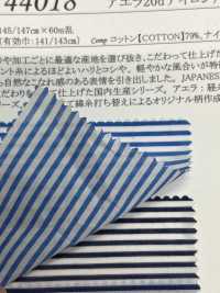 44018 Aera 20d Nylon/60 Single Thread Cotton Lawn Horizontal Stripe GS Wash Finish[Textile / Fabric] SUNWELL Sub Photo