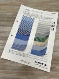 44018 Aera 20d Nylon/60 Single Thread Cotton Lawn Horizontal Stripe GS Wash Finish[Textile / Fabric] SUNWELL Sub Photo