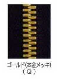 8SGWQC-SLSH-H Head-to-head EXCELLA® Zipper, Size 8, Gold (Solid Brass), Closed-end, Double YKK Additional Images