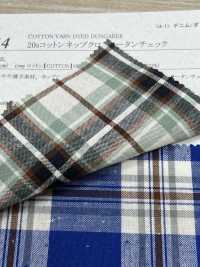 14434 20 Single Thread Cotton Nep Cross Tartan Check[Textile / Fabric] SUNWELL Sub Photo