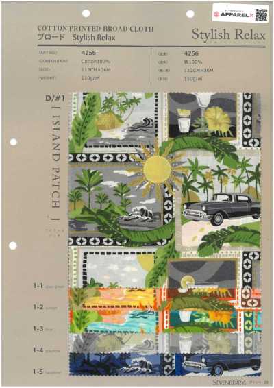 4256 Broadcloth Stylish Relax ISLAND PATCH
