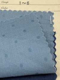 A-1510 Flower & Dot Indigo Print[Textile / Fabric] ARINOBE Sub Photo