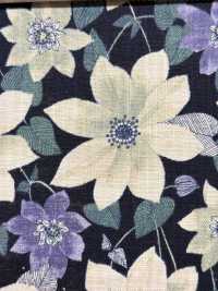 850558 Linen-like Slav Salon De Fleur Clematis[Textile / Fabric] VANCET Sub Photo