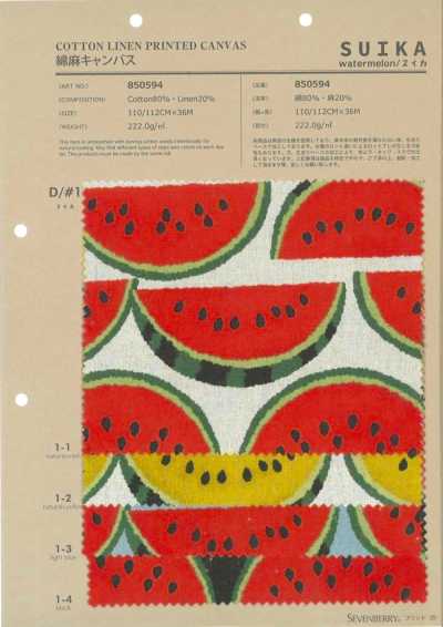 850594 Cotton Linen Canvas Watermelon